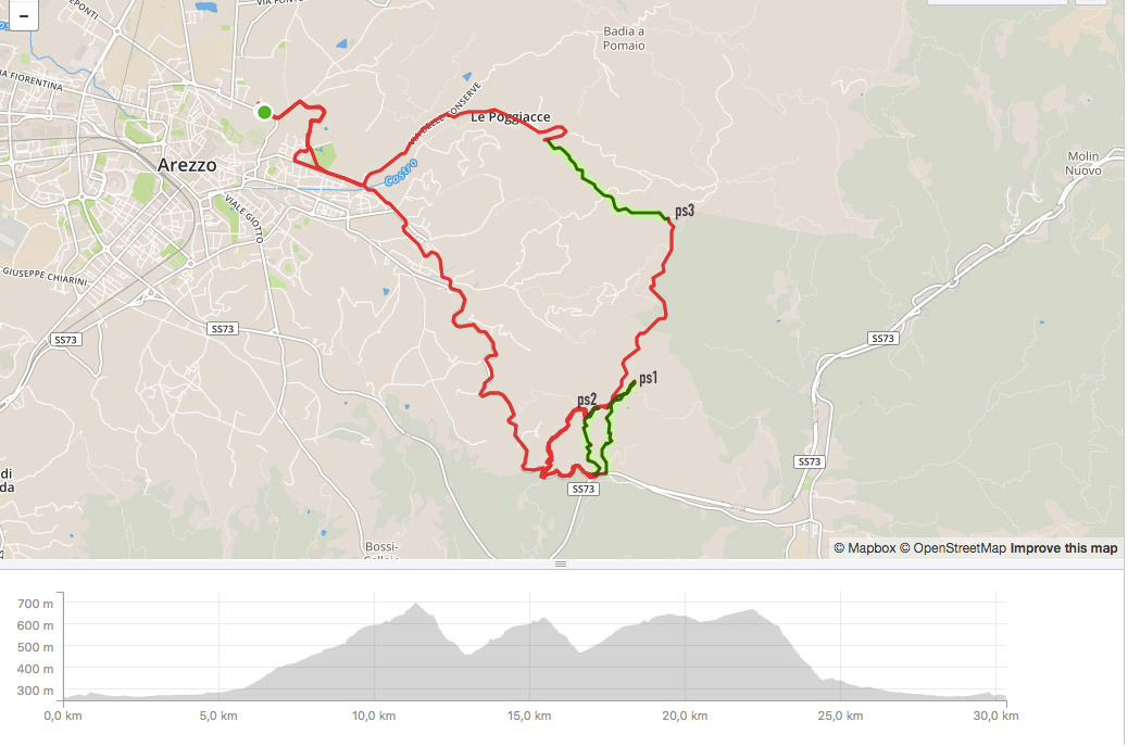 tes arezzo 2018 altimetria